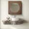 American Art Decor Carved Recollections Box Top Carved Mirror in Brown - 24" x 24"